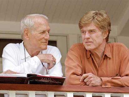Paul Newman y Robert Redford, durante el rodaje de 'Iconoclastas'