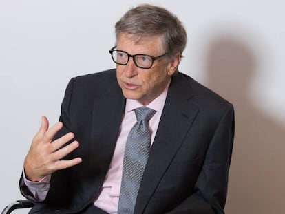 Bill Gates during the interview in London.