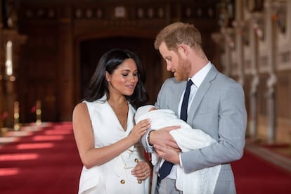 Los duques de Sussex, en la presentación de su hijo Archie.