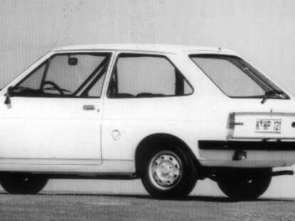 Imagen de primer Fiesta fabricado en Alemania en 1976.