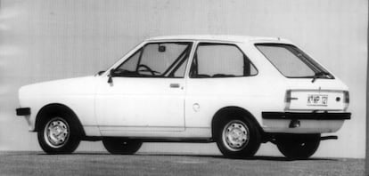 Imagen de primer Fiesta fabricado en Alemania en 1976.