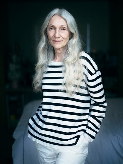 Pino Montesdeoca in her apartment in the Madrid neighborhood of Embajadores