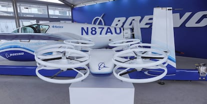 prototipo eléctrico de Boeing el pasado mes de mayo en en el 53 Paris Air Show 2019 en el aeropuerto Le Bourget LBG.  