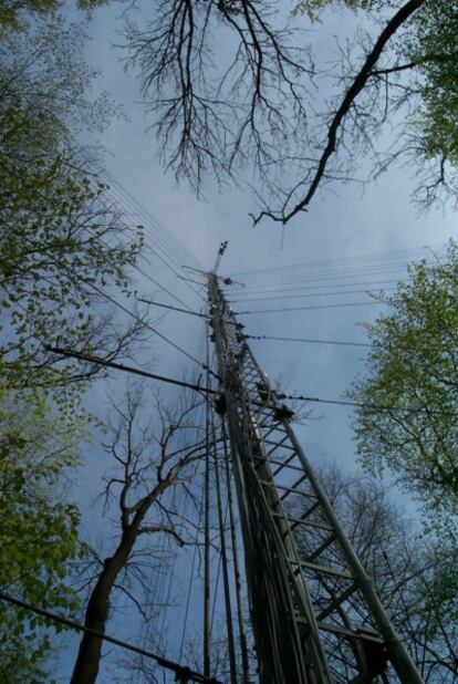 Torre de mediciones de la red Fluxnet en Alemania