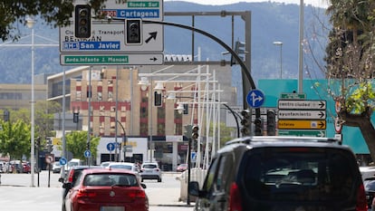 Semáfaros apagados en toda la ciudad de Murcia