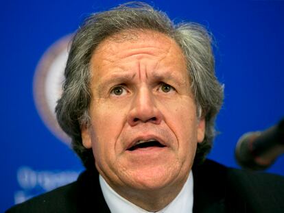 El secretario general de la OEA, Luis Almagro, en 2015 durante una Asamblea General de la organización en Washington.