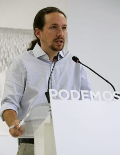 El lider de Podemos, Pablo Iglesias, el pasado lunes.