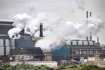 Una vista de los hornos de Tata Steel en Holanda.