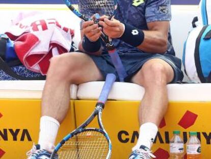 Ferrer, durante el partido contra Anderson en Barcelona.