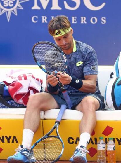 Ferrer, durante el partido contra Anderson en Barcelona.