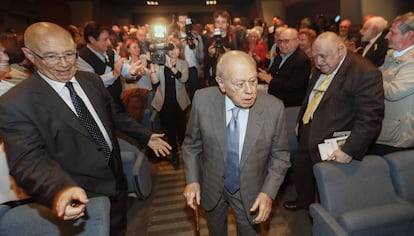 L'expresident Jordi Pujol, abans de l'acte.