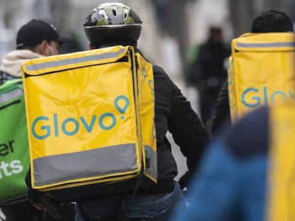 Repartidores de Glovo, una de las startups más importantes de España.