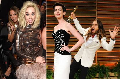 De izquierda a derecha: Heidi Klum, Katy Perry, Anne Hatahway y Jared Leto.