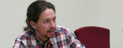 El secretario general de Podemos y eurodiputado, Pablo Iglesias, en Bruselas.