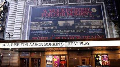 El teatro de Broadway donde se representaba la versión de Aaron Sorkin de 'Matar a un ruiseñor', tras cerrar en marzo de 2020 por la pandemia.