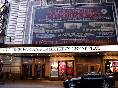 El teatro de Broadway donde se representaba la versión de Aaron Sorkin de 'Matar a un ruiseñor', tras cerrar en marzo de 2020 por la pandemia.