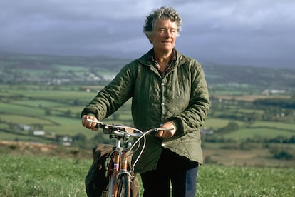 Dervla Murphy, retratada en 1990.