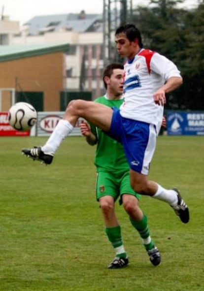 En su época como jugador del Rayo Majadahonda.