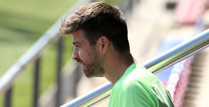 Gerard Piqué en el Camp Nou el pasado mes de mayo.