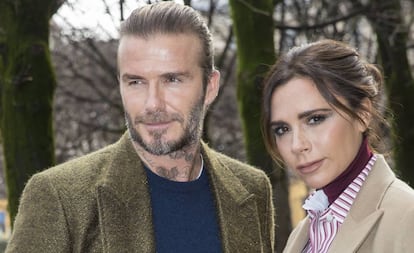 El exfutbolista David Beckham y la diseñadora Victoria Beckham en París (Francia), en enero de este año. 