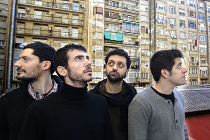 Els Amics de les Arts, esta semana en Barcelona: de izquierda a derecha, Eduard, Ferran, Joan Enric y Dani.