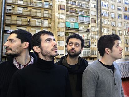 Els Amics de les Arts, esta semana en Barcelona: de izquierda a derecha, Eduard, Ferran, Joan Enric y Dani.