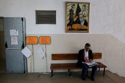 Colegio electoral en Valencia.