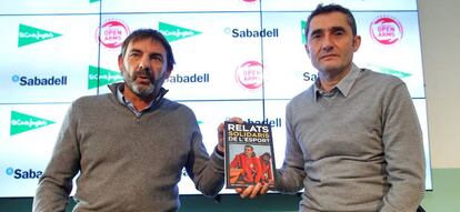 Camps y Valverde, en el acto de Relatos Solidarios.