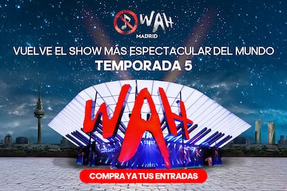 Cartel promocional de la temporada 5 de WAH Show Madrid, el show más espectacular del mundo en IFEMA Madrid. 