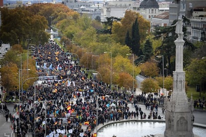 Miles de manifestantes contra la reforma de la Ley de Seguridad Ciudadana, este sábado. 