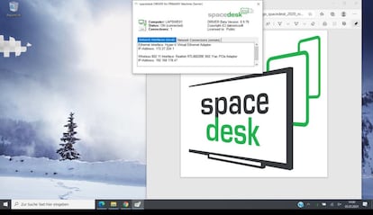 Interfaz de SpaceDesk