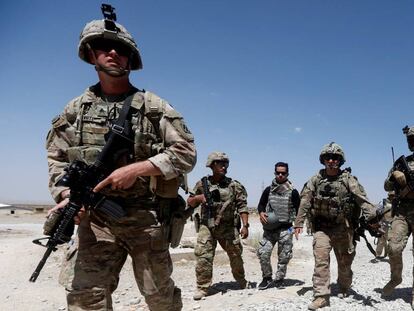 Militares estadounidenses patrullan en Afganistán, en agosto. 