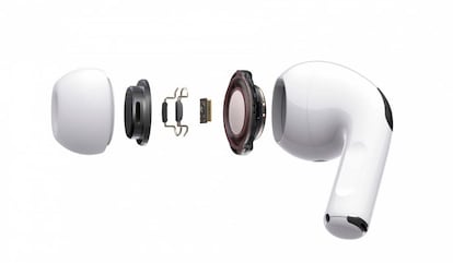 Interior de los AirPods de Apple