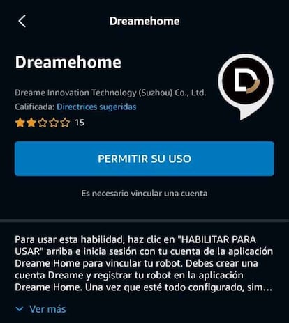 Skill de Dreame para el asistente Alexa