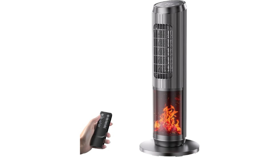 Calefactor cerámico de tipo torre.