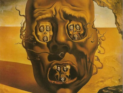 'El rostro de la guerra', pintado por Salvador Dalí en 1940, desde California (Estados Unidos), en plena Segunda Guerra Mundial.