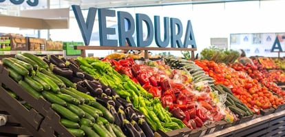 Interior de un establecimiento de Aldi.