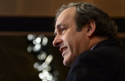 Platini, durante el sorteo de los octavos de final de la Liga de Campeones