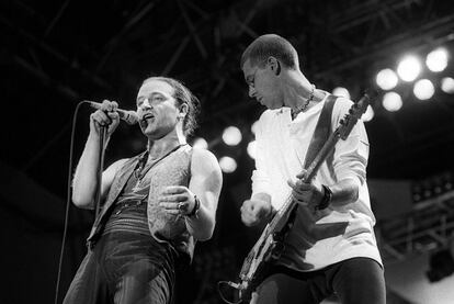 Concierto de U2 en el Estadio Santiago Bernabéu de Madrid en julio de 1987.