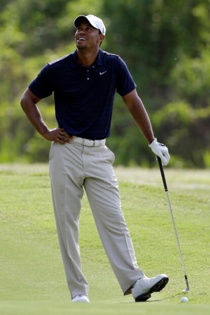 Tiger Woods el pasado 12 de mayo en el The Players, su último torneo.