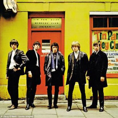Los Rolling Stones en Denmark Street.