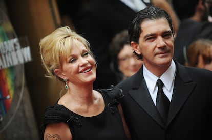 Antonio Banderas y Melanie Griffith, en la gala de los Tony de 2010.