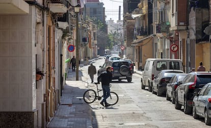 Una de las calles del barrio del Cabanyal-Canyamelar.