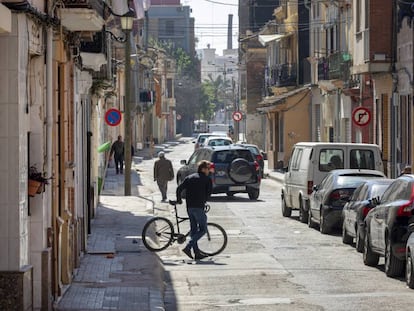 Una de las calles del barrio del Cabanyal-Canyamelar. 