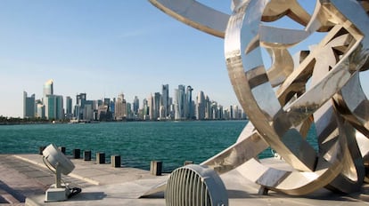 Vista de los rascacielos en Doha, capital de Qatar.