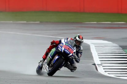 Jorge Lorenzo, durante la clasificación de este sábado en Silverstone.