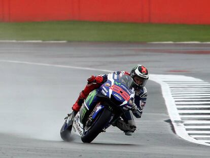 Jorge Lorenzo, durante la clasificación de este sábado en Silverstone.