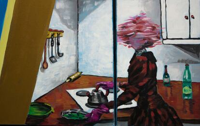 Detalle del cuadro 'La artista 2' (1999).