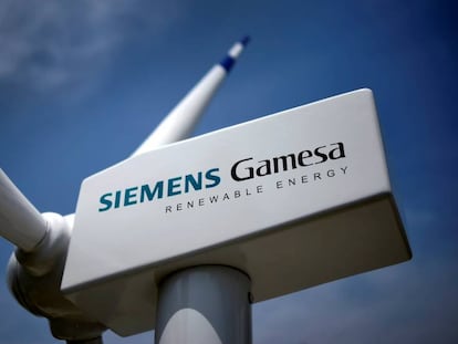 Un modelo de una turbina de Siemens Gamesa en Zamudio, España.