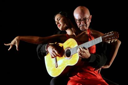 La bailaora y coreografa Carolina Pozuelo, en su espectáculo Clavileño dentro del ciclo Viaje al Centro de la Danza en los Teatros del Canal de Madrid.